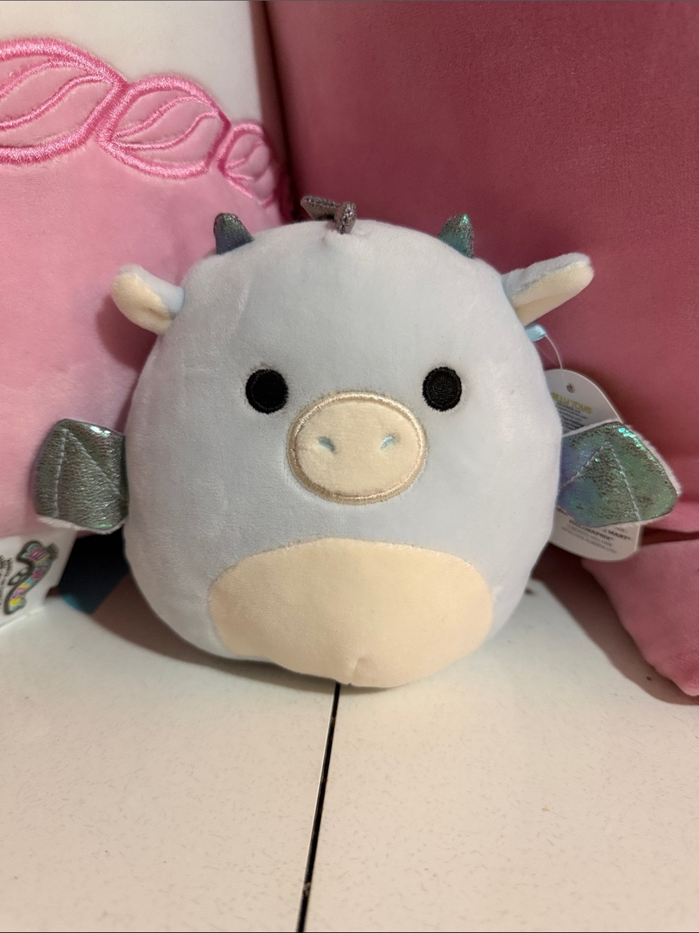 Kellytoy Squishmallows Kenny the Dragon 5โ NWT light blue